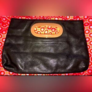 Michael Kors Black Leather Clutch